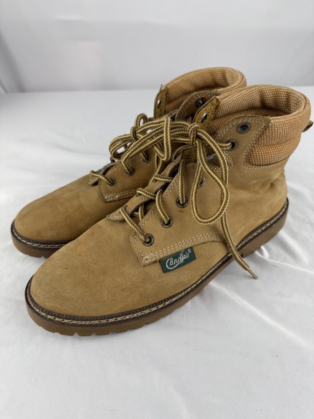 Vintage 90’s Candie's Camel Lace Up Work Boots